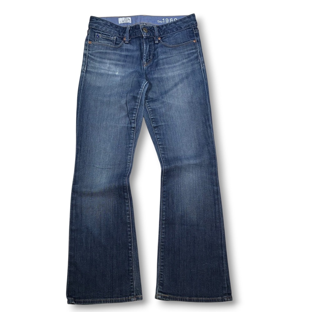 Gap 1969‎ Sexy Bootcut Low Rise Jeans Womens Size 27/4a Medium Tint Wash Denim